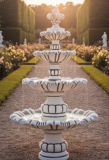 Grosser Kaskadenbrunnen mit 4 Wasserschalen